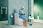 Preview: Dietz Toilettensitzerhöhung SMART FIX mit Armlehnen und Deckel