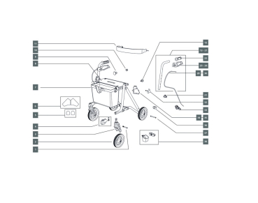 Preview: Dietz Stockhalter für Rollator TAIMA M-GT, S-GT, M-ECO, XC-Reihe