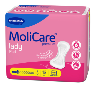 Hartmann MoliCare PREMIUM Lady Pad 3 Tropfen | leichte Blasenschwäche