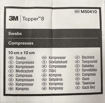 Solventum TOPPER 8 Vlieskompressen 10x10cm unsteril