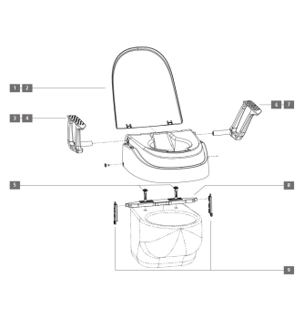 Dietz Toilettensitzerhöhung SMART FIX mit Armlehnen und Deckel