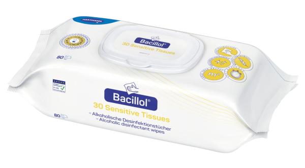 Hartmann BACILLOL 30 SENSITIVE TISSUES Schnell-Desinfektionstücher 80 Stk.