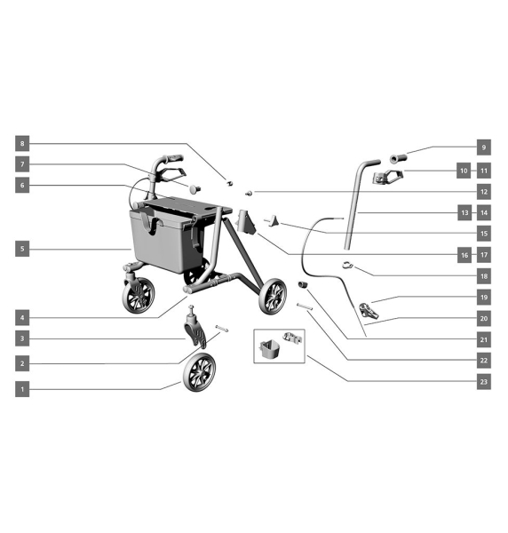 Dietz Sitzbespannung für Taima M, M-GT Rollator bis Q03/2024