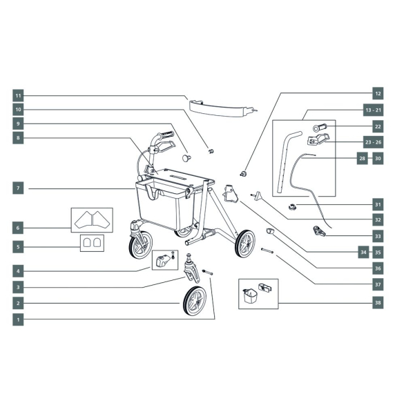 Dietz Sitzbespannung für Taima S-GT Rollator bis Q03/2024